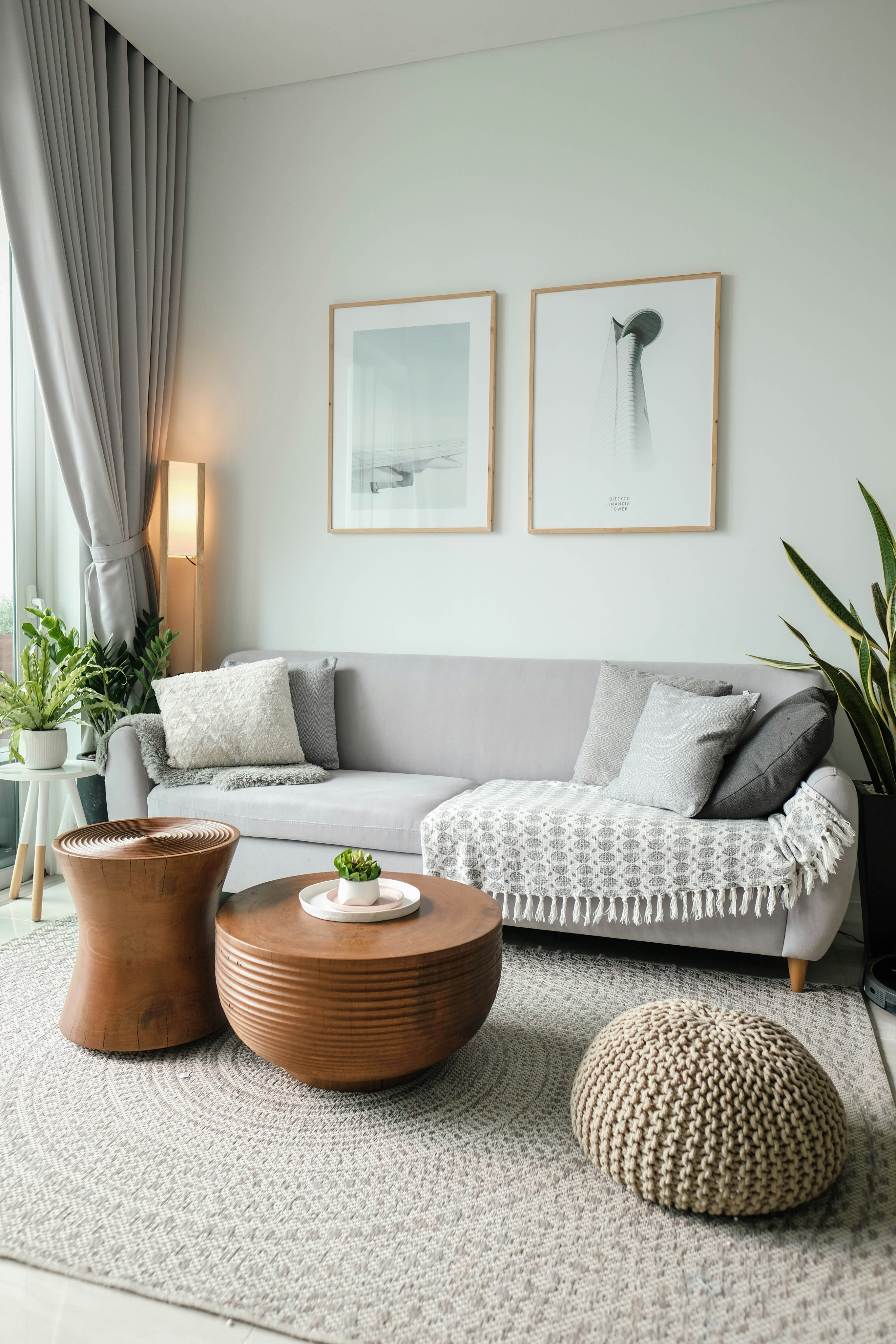 Modern living room with comfortable furniture